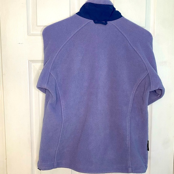 Vintage Y2K Columbia Retro Purple Women’s Full Zip Fleece Drawstring Jacket - Picture 9 of 13